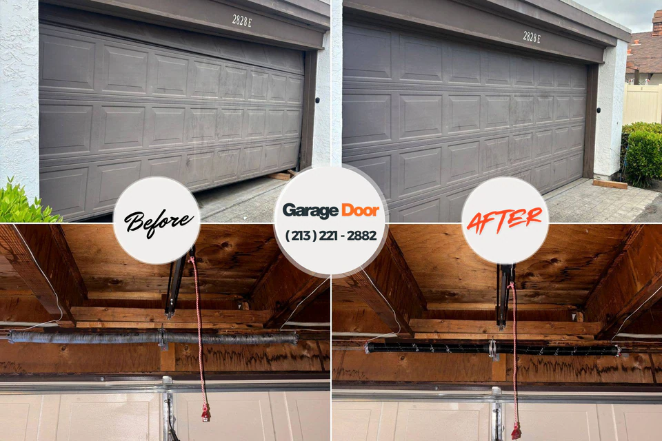 Before and after: garage door repair 20653